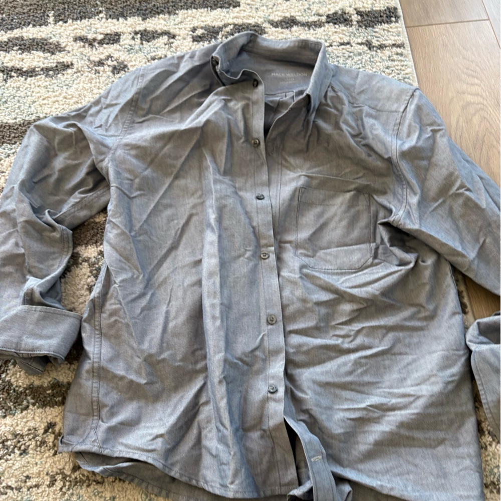 Men's Gray Button-Up Jacket